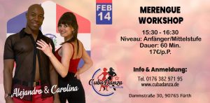 Merengue Workshops mit Alejandro und Carolina