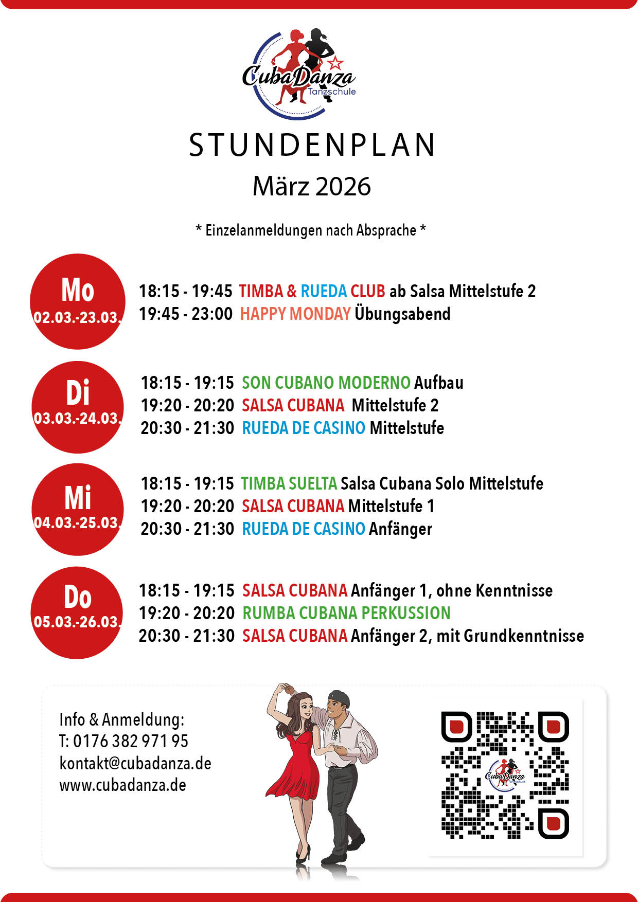 Stundenplan März 2026