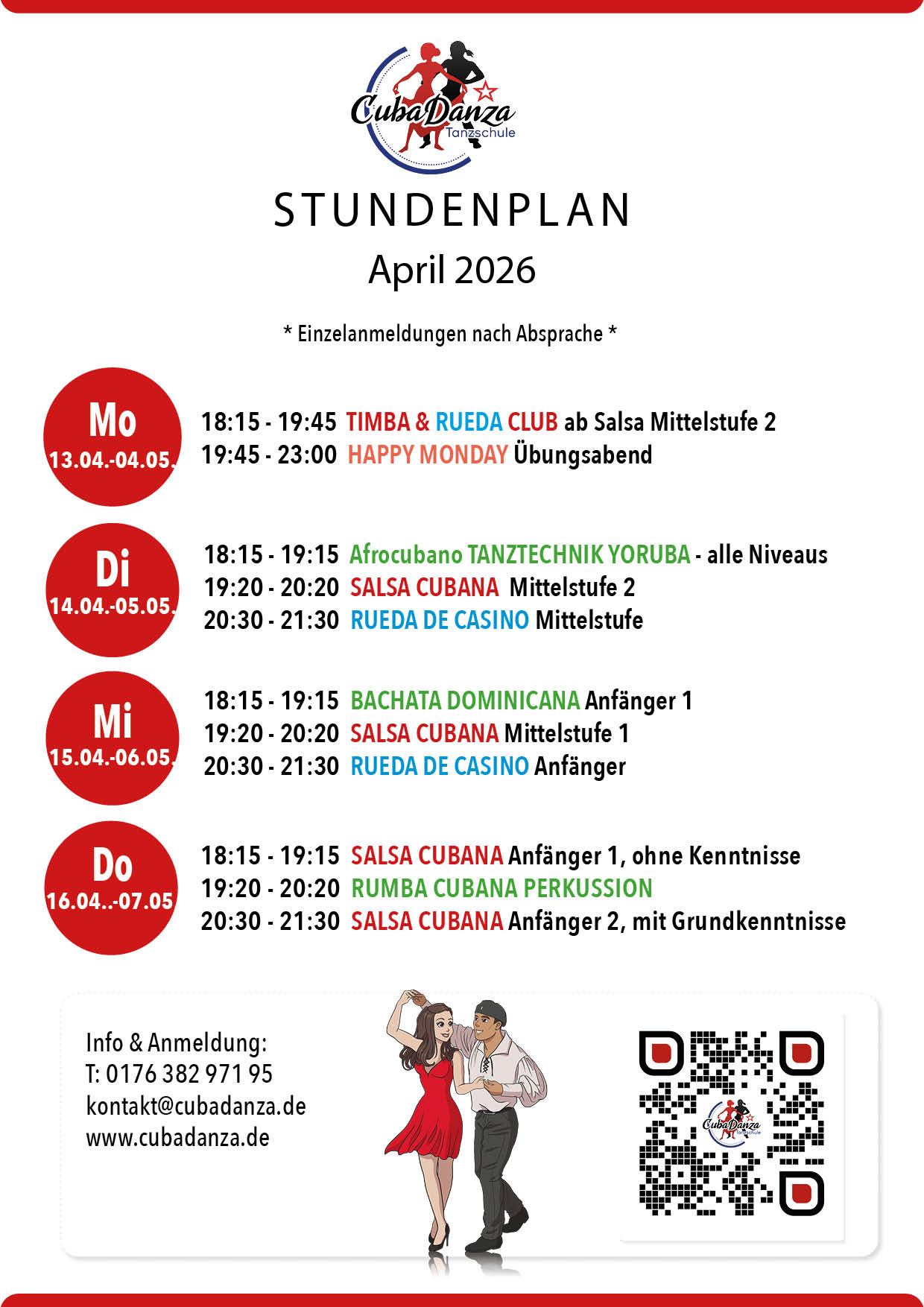 Stundenplan April 2026