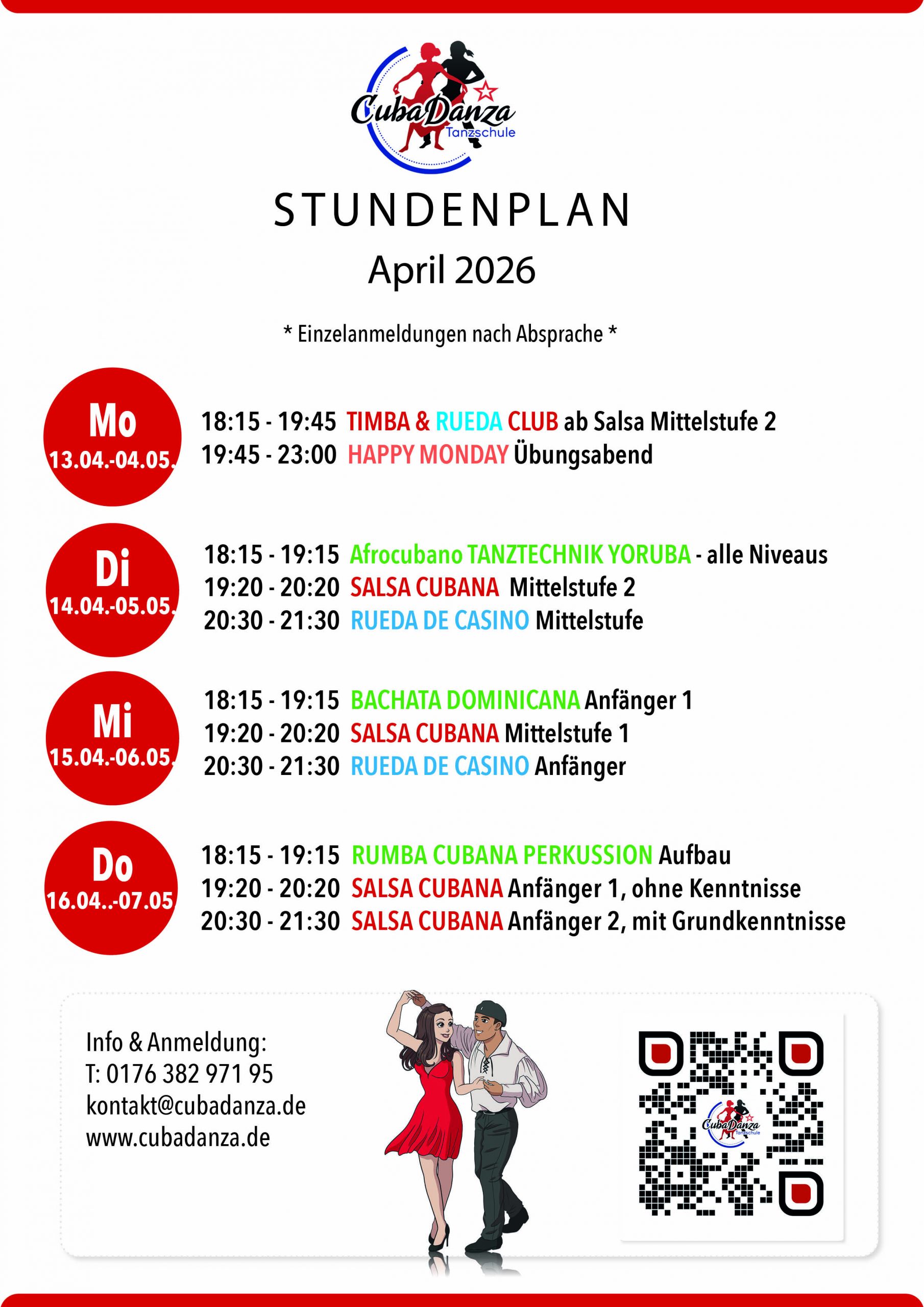 Stundenplan April 2026