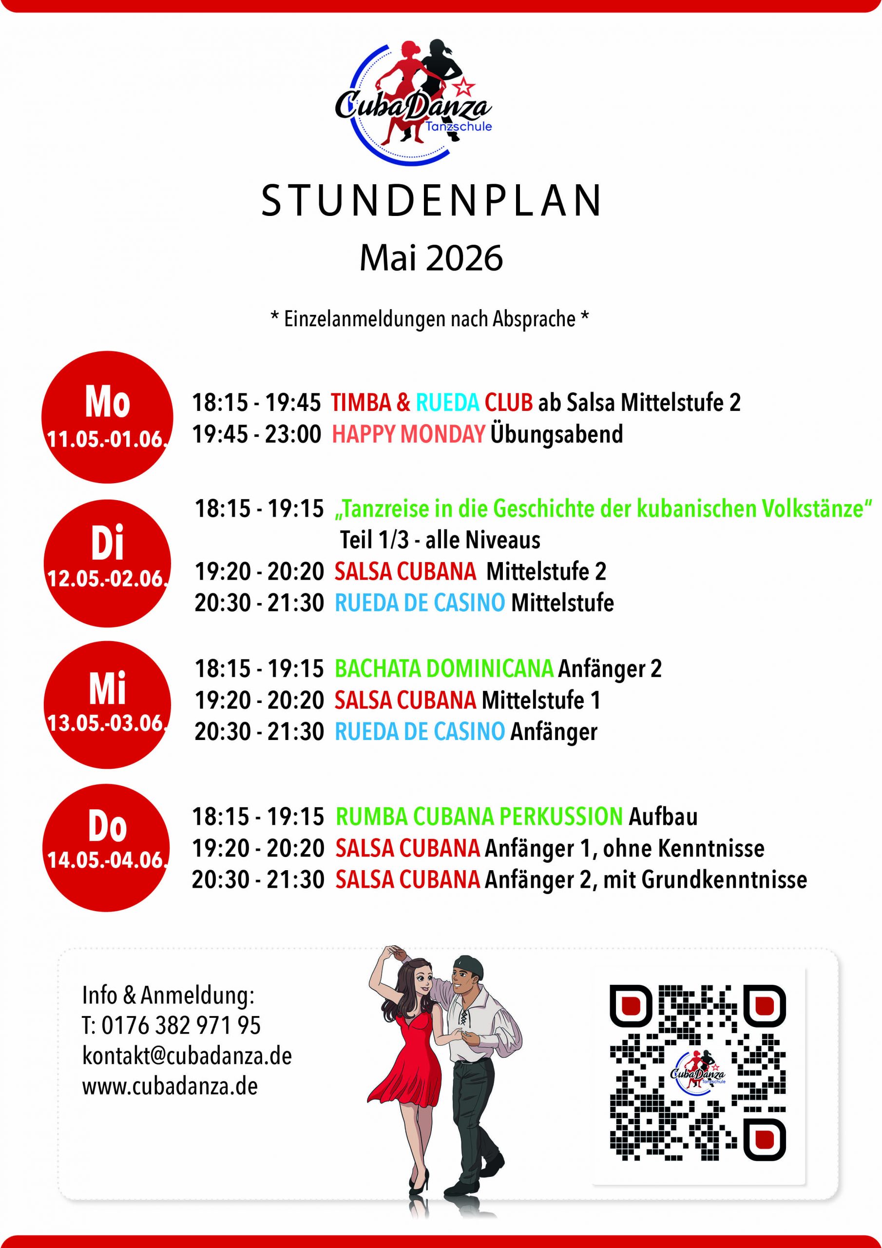 Stundenplan Mai 2026