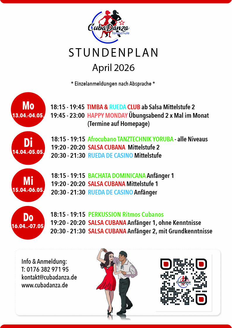 Stundenplan April 2026