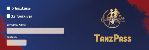 TanzPass Vorderseite