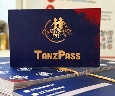 Tanzpass Klappkarte